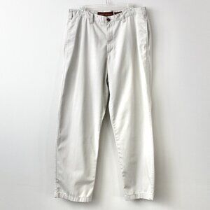 Eddie Bauer Tan Everyday Performance Ruston Fit Flat Front Trousers Pants W36